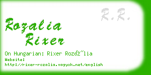 rozalia rixer business card